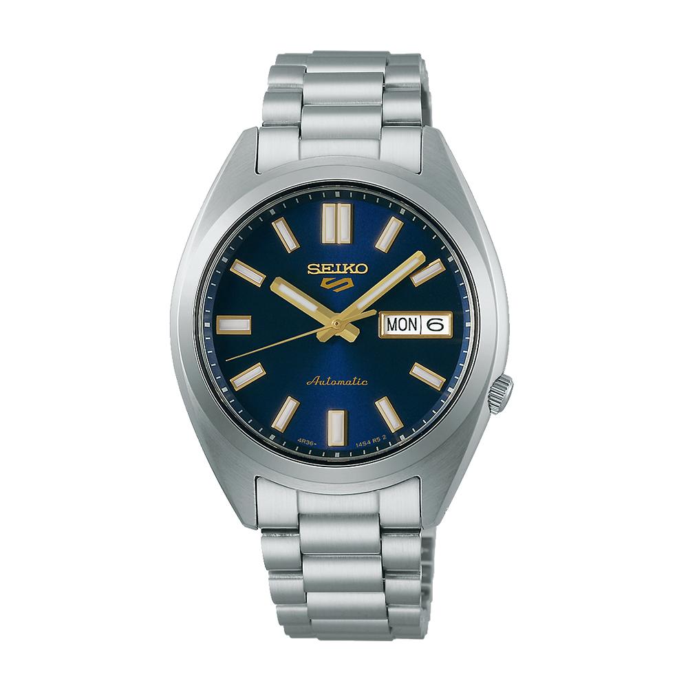 Seiko Blue Silver Stainless Steel Seiko 5 Sports Men's Watch SRPL55K1