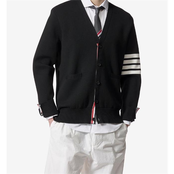 THOM BROWNE Stitch Detail Knit Cardigan for Men MKC171A 00219 001