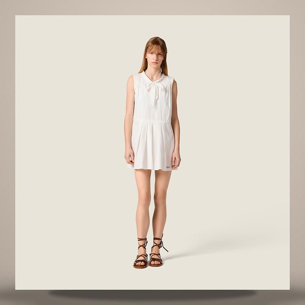 Miu Miu Slub Poplin Midi Dress MF6399 163M F0009