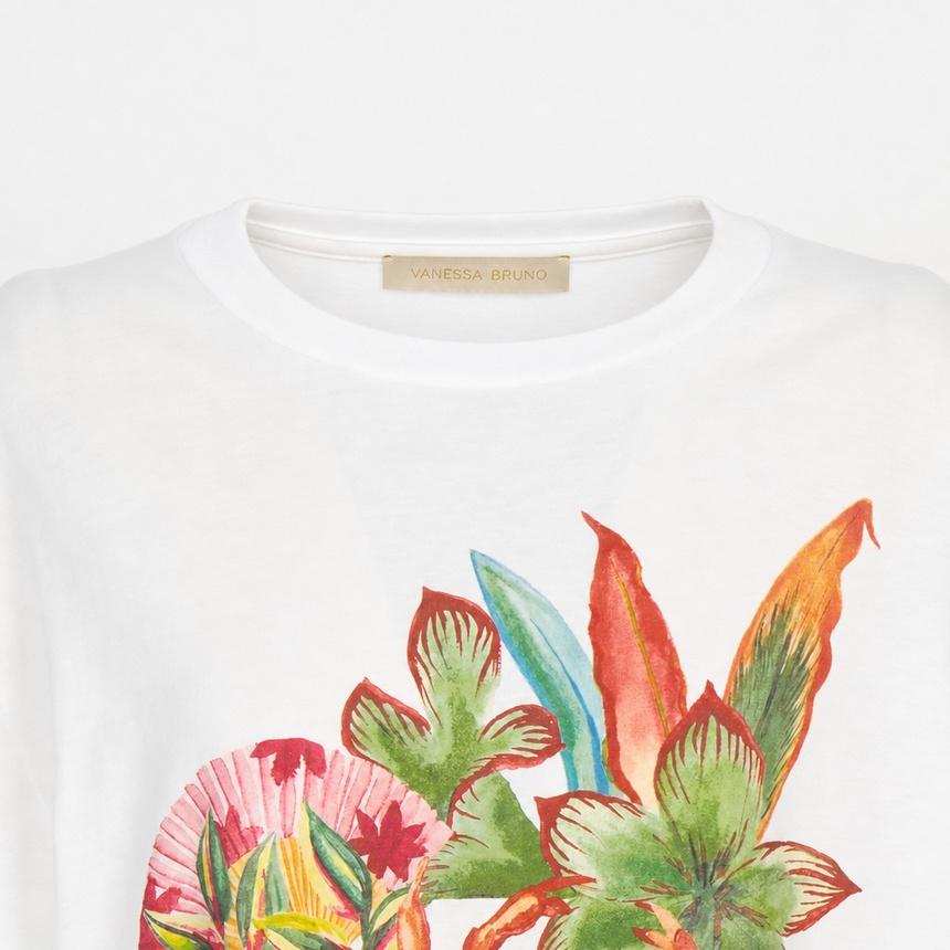 Vanessa Bruno Womens Short Sleeve T-Shirt White Cotton Top