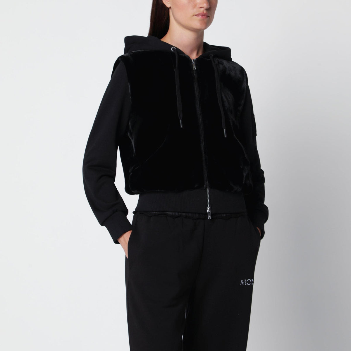Moose Knuckles Wool Blend Zip-Up Knit Sweater for Women