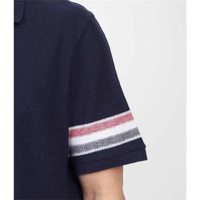 THOM BROWNE RWB Trim Short Sleeve Polo T-Shirt MJP169A