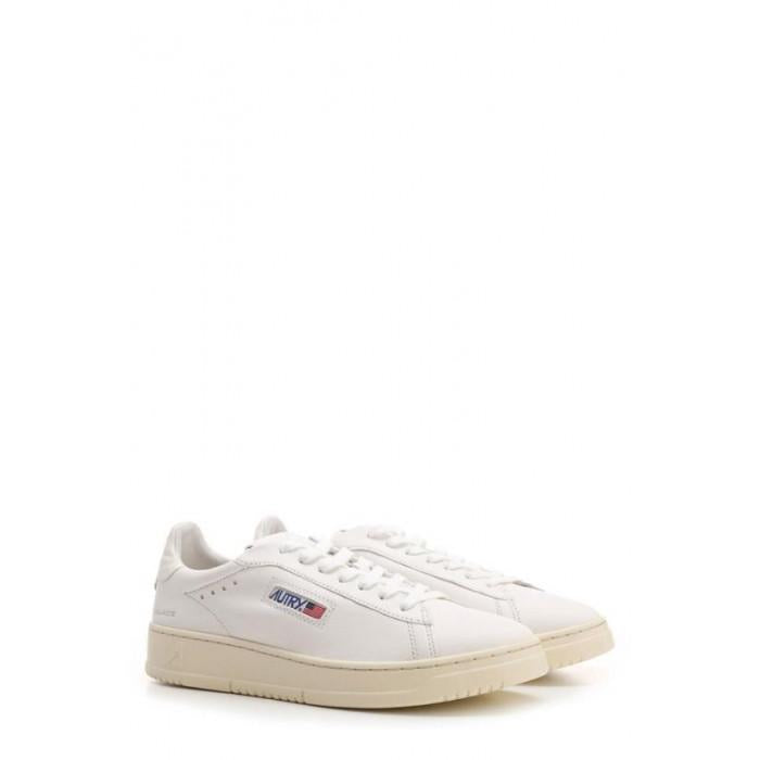 AUTRY Dallas Low Sneakers White Gray Leather Low-Top