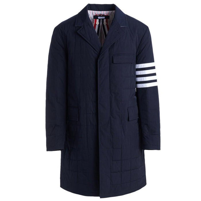 THOM BROWNE Navy Diagonal Armband Padded Coat MOD066X 07259 415