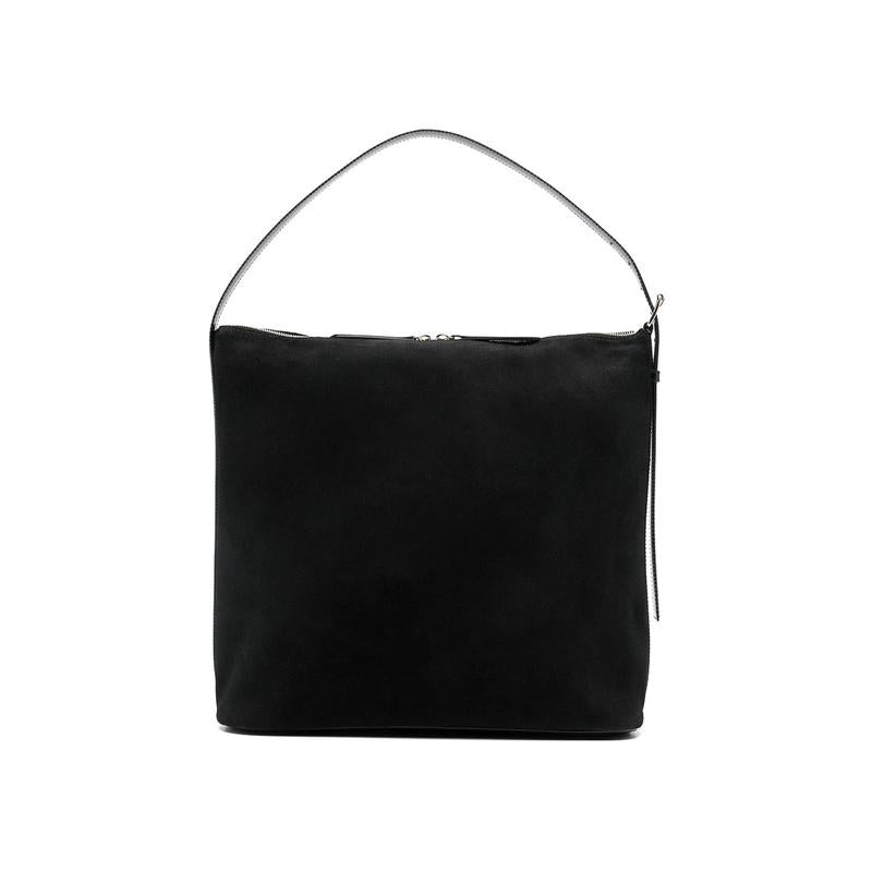A.P.C. Vera Maxi Leather Shoulder Bag Black