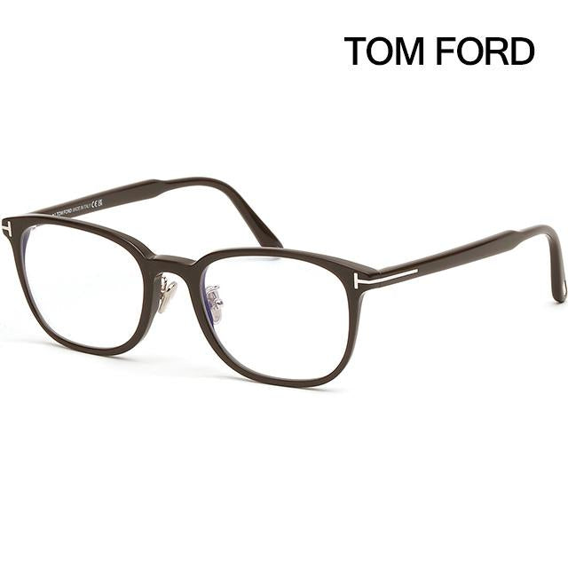 TOM FORD Dark Brown Blue Light Blocking Asian Fit Square Eyeglasses TF6053DB 048