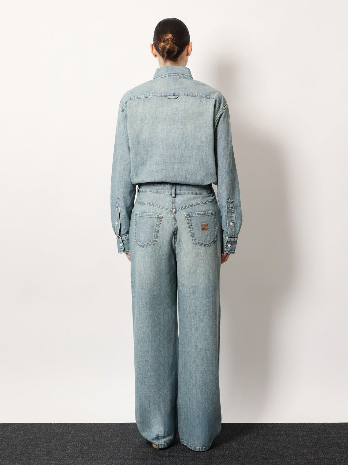 Miu Miu Blue Denim Jeans Women’s Straight-Leg Pants