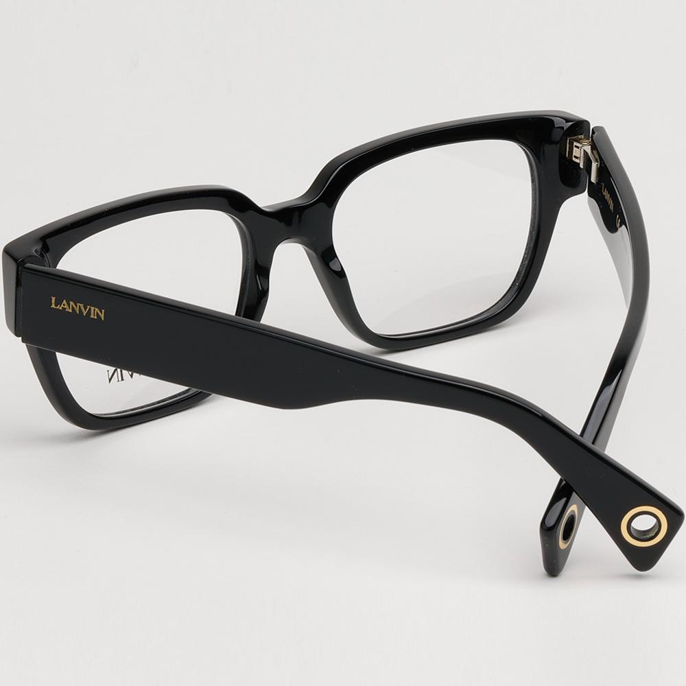 Lanvin Black Acetate Thick-Rim Eyeglass Frames Unisex LNV2601 001