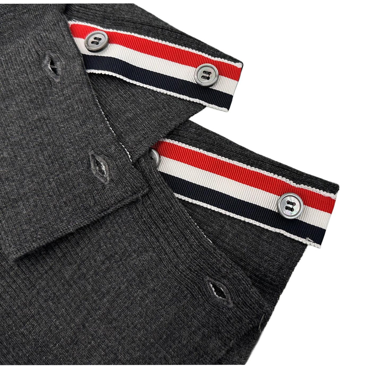 THOM BROWNE Diagonal Sleeve Stripe Wool Cardigan Men's MKC002A 022