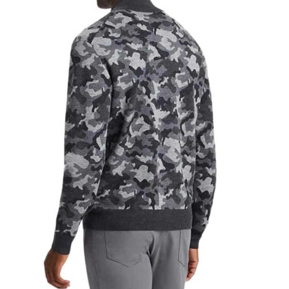 G/FORE Men’s Zip-Up Jacquard Camo Knit Sweater GMS000006 CCAM