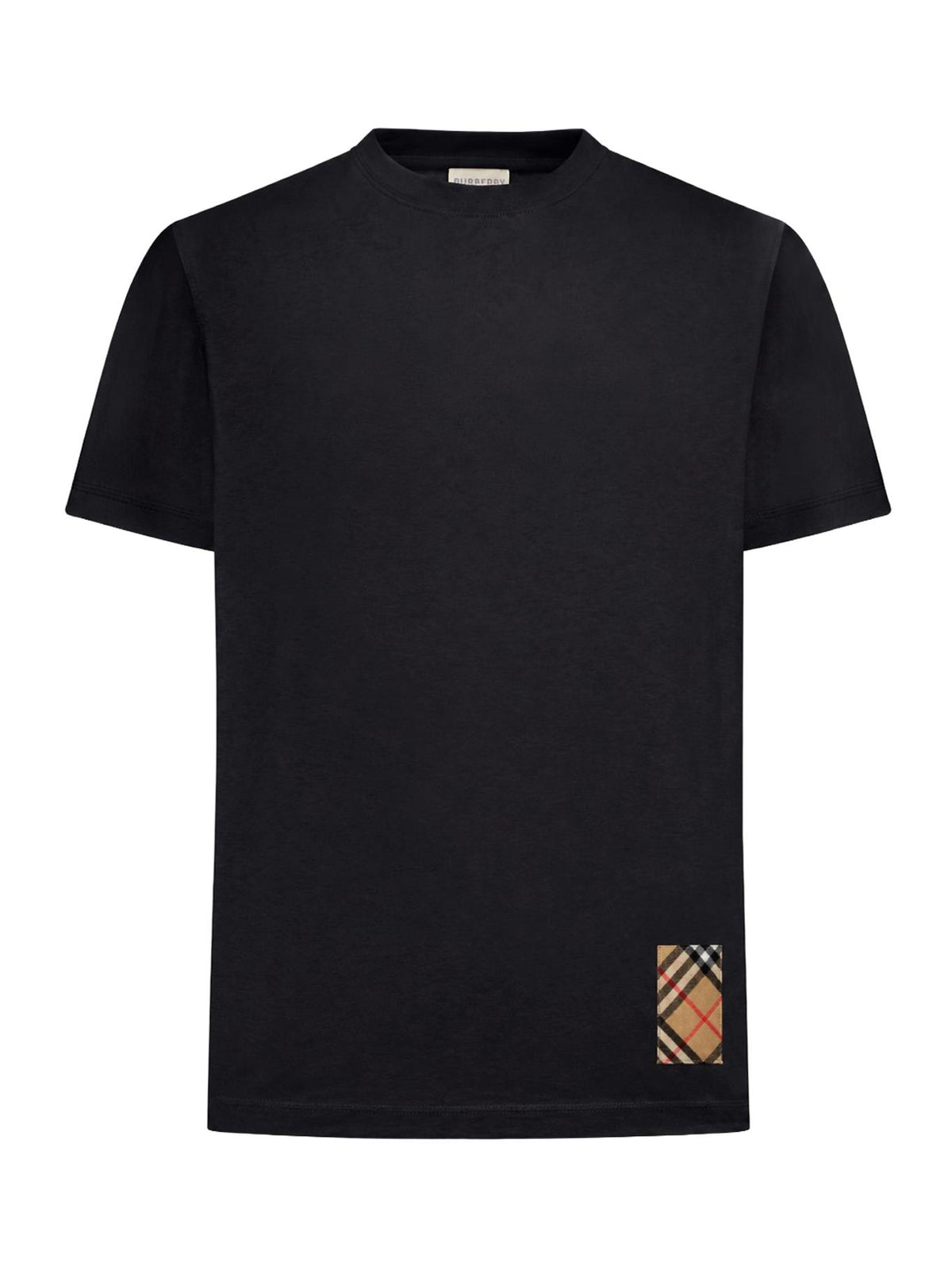 BURBERRY Black Short Sleeve Cotton T-Shirt for Men