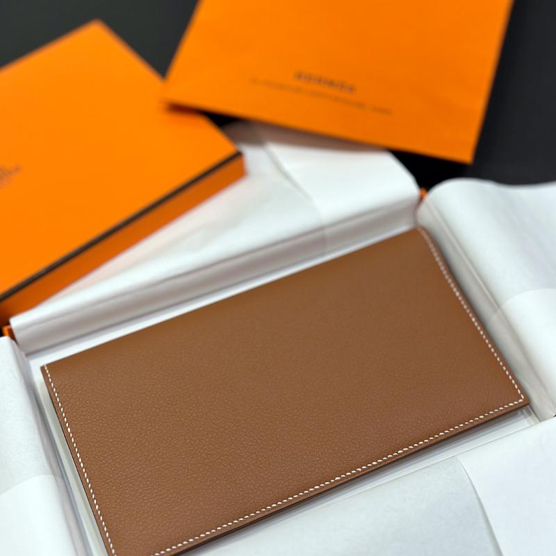 HERMES MC2 Fleming Wallet Epsom Calfskin Long Wallet Gold