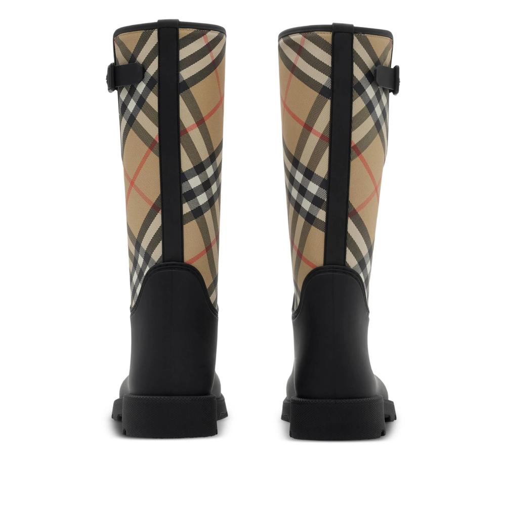 BURBERRY Black Leather Mid-Calf Boots