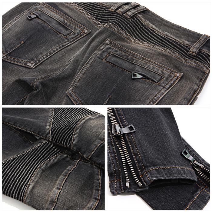 Balmain Women’s Washed Biker Denim Pants 5357 181N C0100