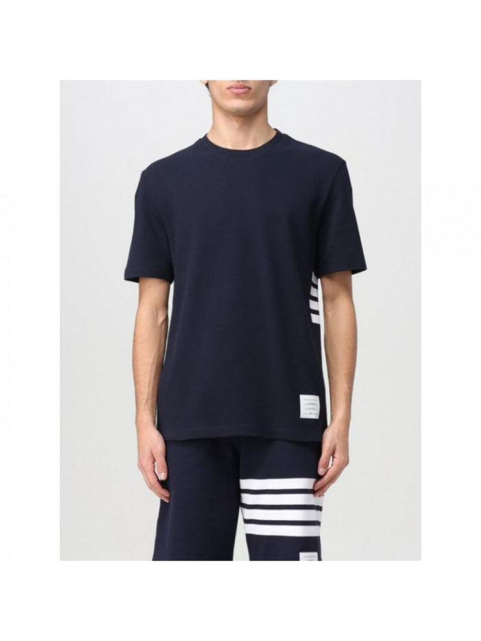 THOM BROWNE Classic Piqué 4-Bar T-Shirt Navy Men’s