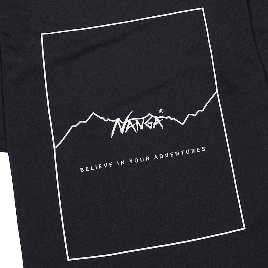 NANGA Men’s Frame Logo T-Shirt N2500 1M509 A BLK