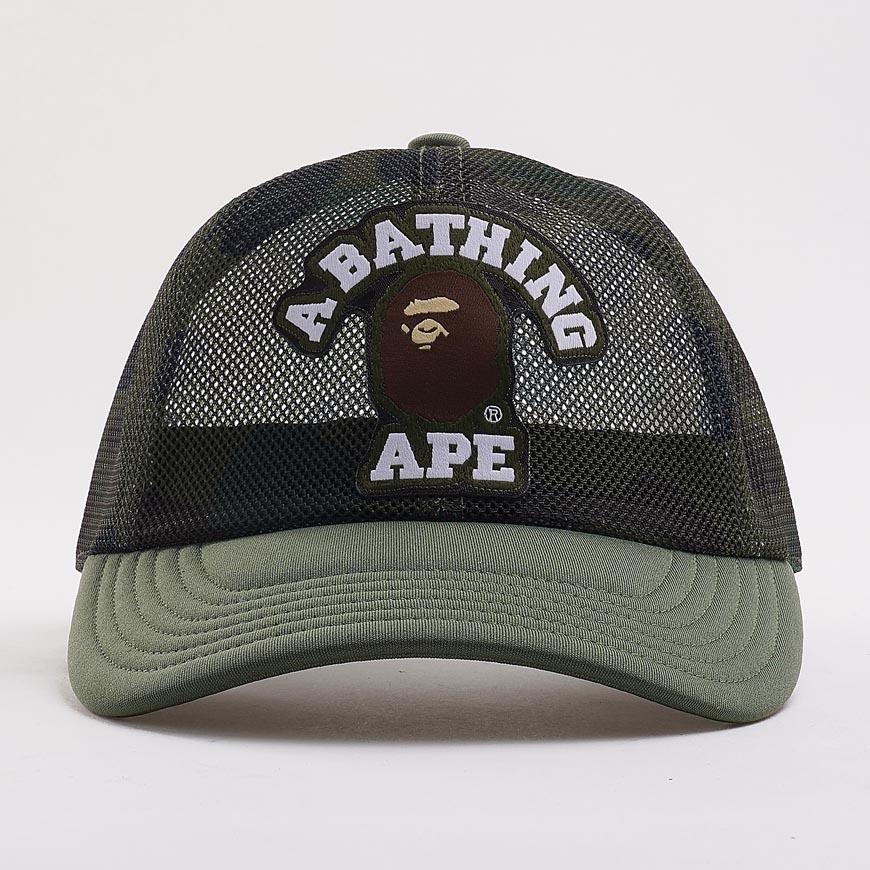 BAPE Men’s First Camo College Cap Green 001 CPM301010 MGRN