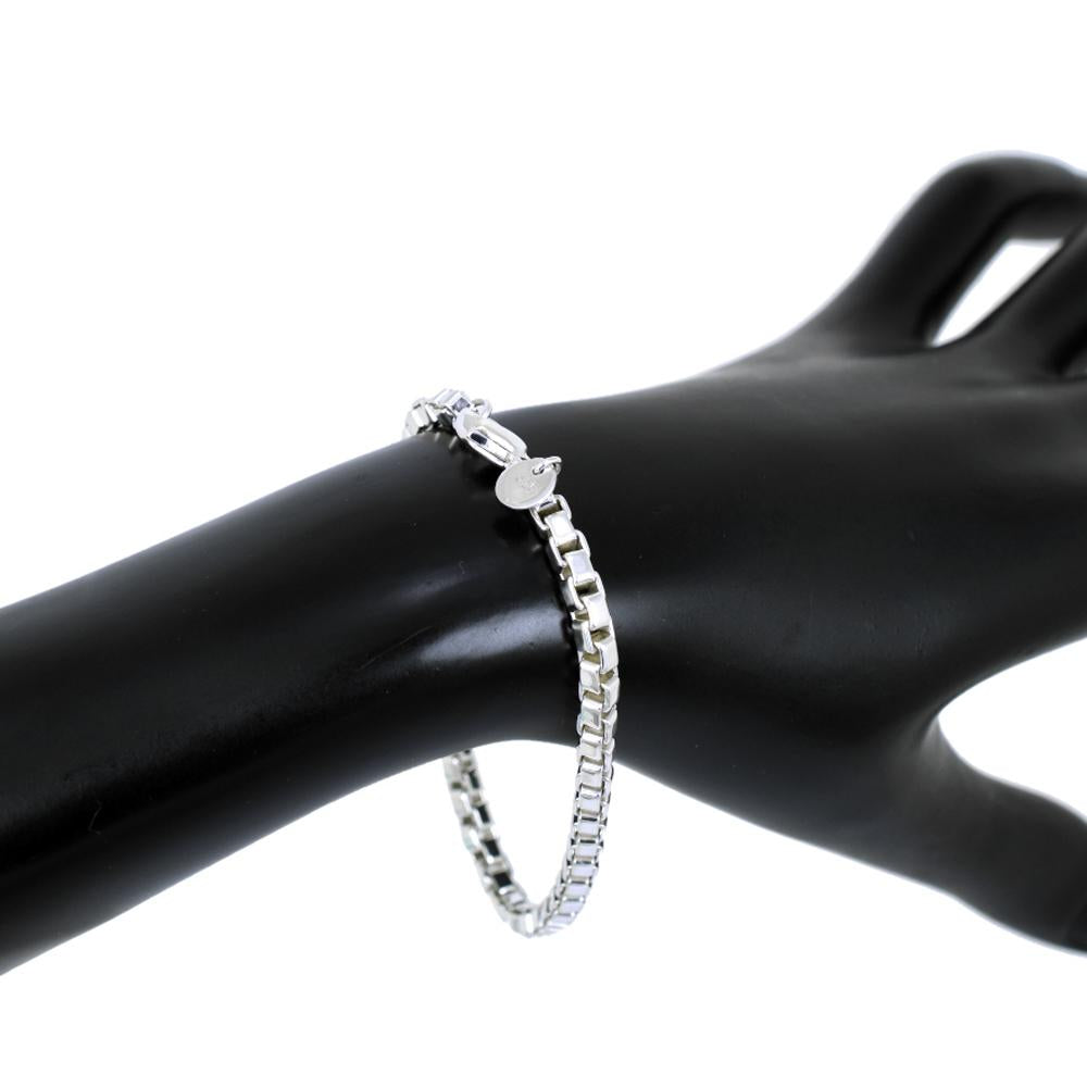 Tiffany & Co 925 Sterling Silver Venetian Link Bracelet 21cm Unisex
