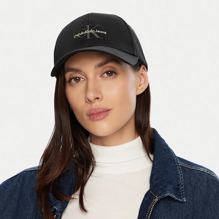 Calvin Klein Women’s Monogram Embroidered Logo Black Baseball Cap