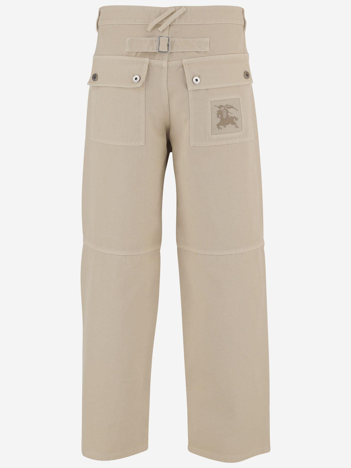 BURBERRY Tundra Cotton Cropped Trousers Men's Pants