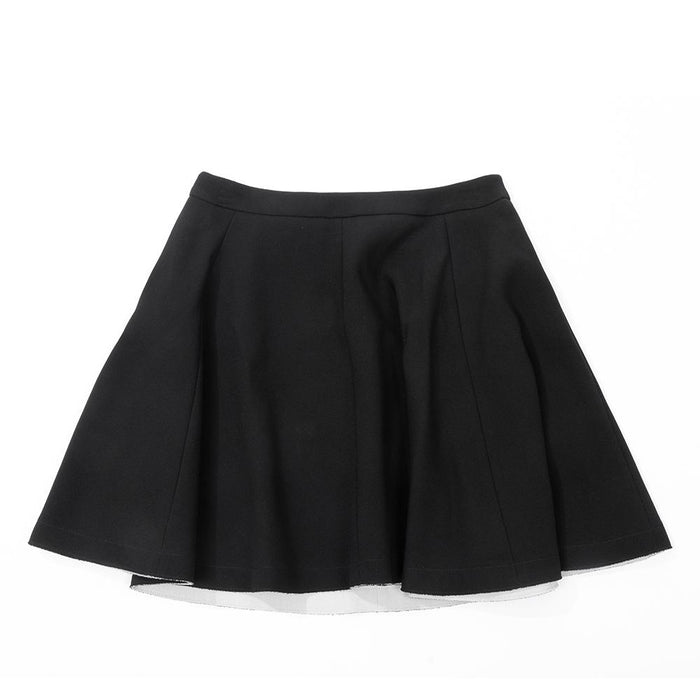 AMI Flare Mini Skirt Black Wool