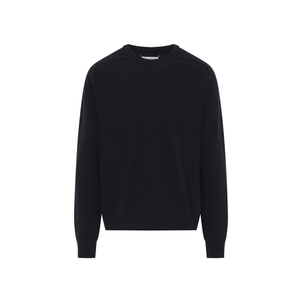 Maison Margiela Wool Blend Crewneck Knit Sweater Men’s Black