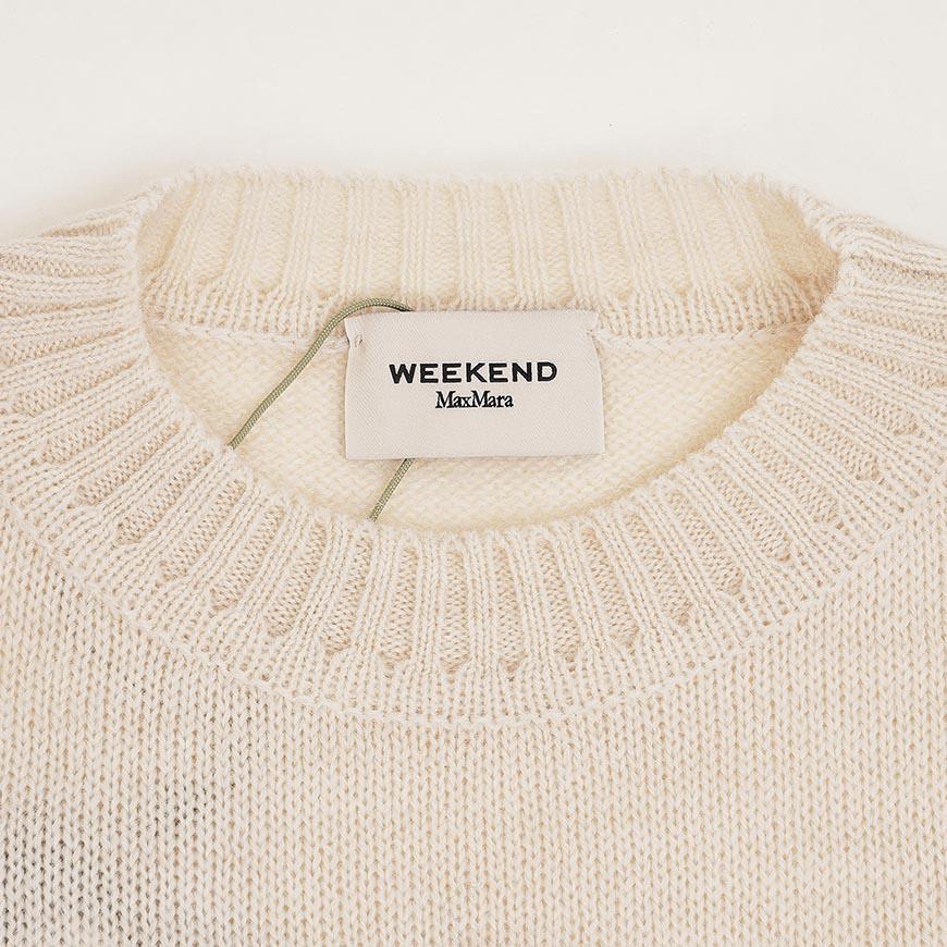 Max Mara Women’s Alpaca Wool Crewneck Sweater White
