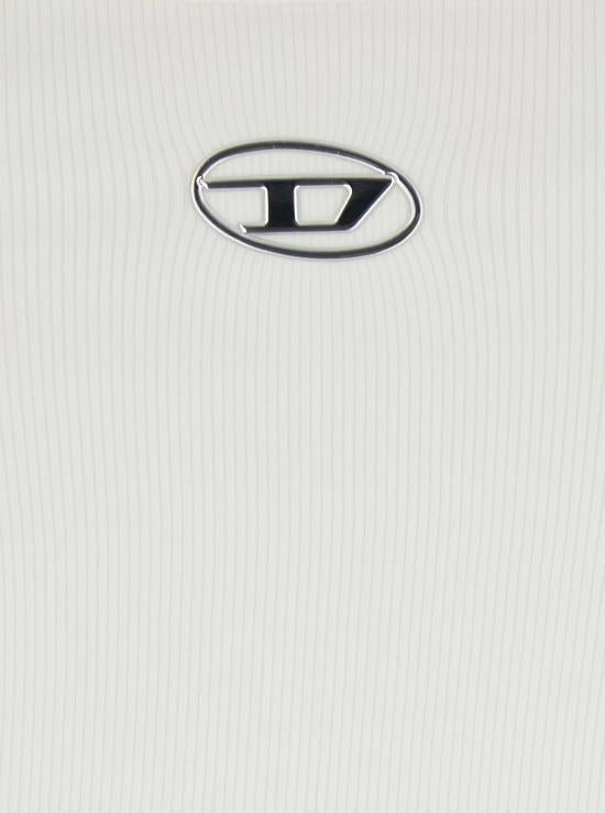 DIESEL White Sleeveless Cotton T-Shirt for Women
