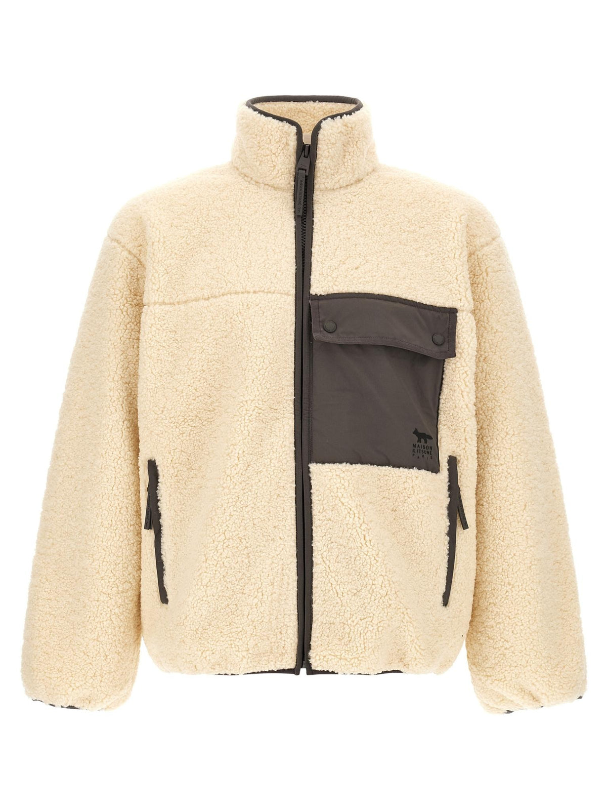 Maison Kitsune Fleece Zip Jacket Men’s Black
