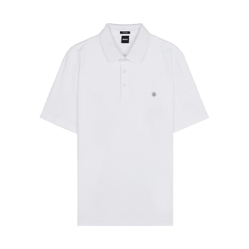 HUGO BOSS Men’s Mercerized Polo T-Shirt White Cotton 505558 29 100