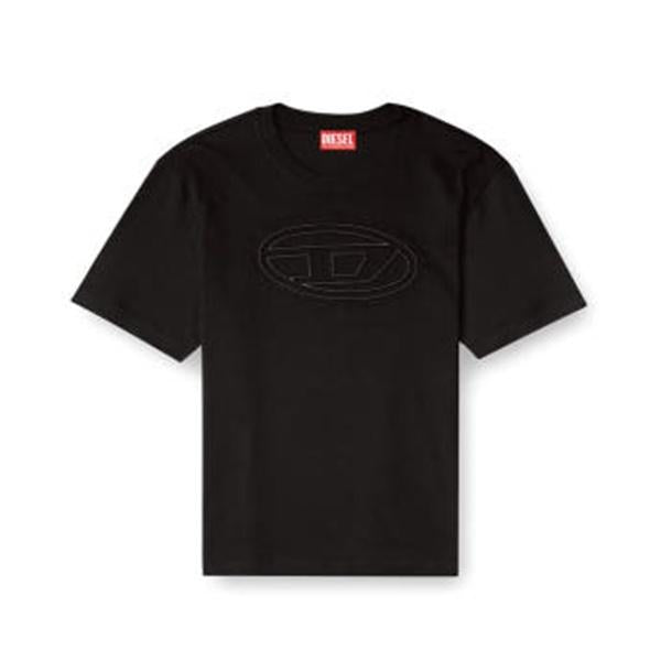 DIESEL Men’s TADJUST BIGOVAL D Logo Embossed Short Sleeve T-Shirt A174020NJBM