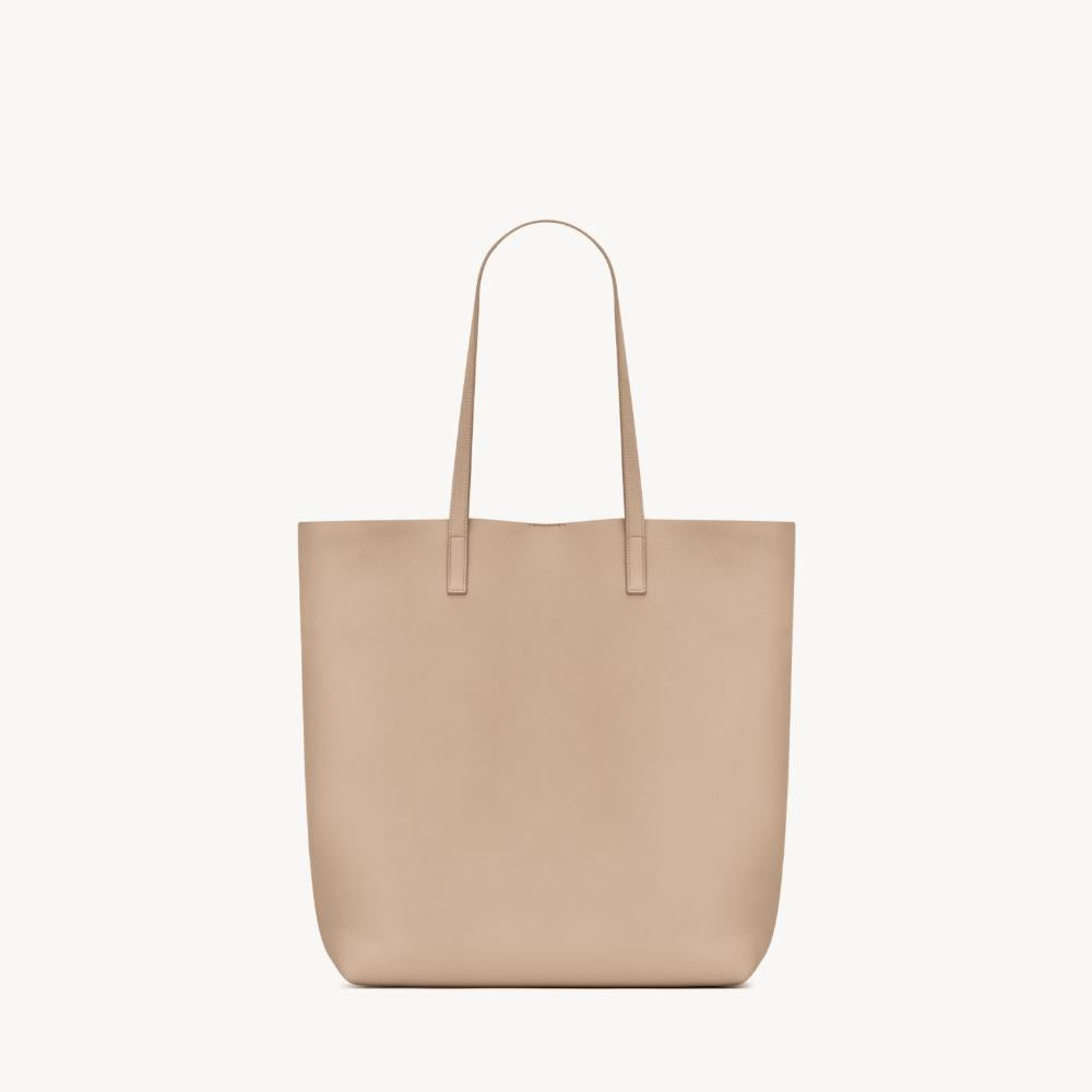 Saint Laurent Dark Beige Leather North South Shopping Tote Bag