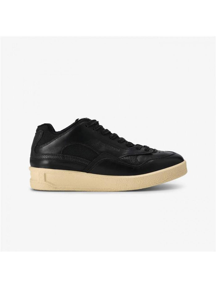 JIL SANDER Leather Panel Low-Top Sneakers Women White
