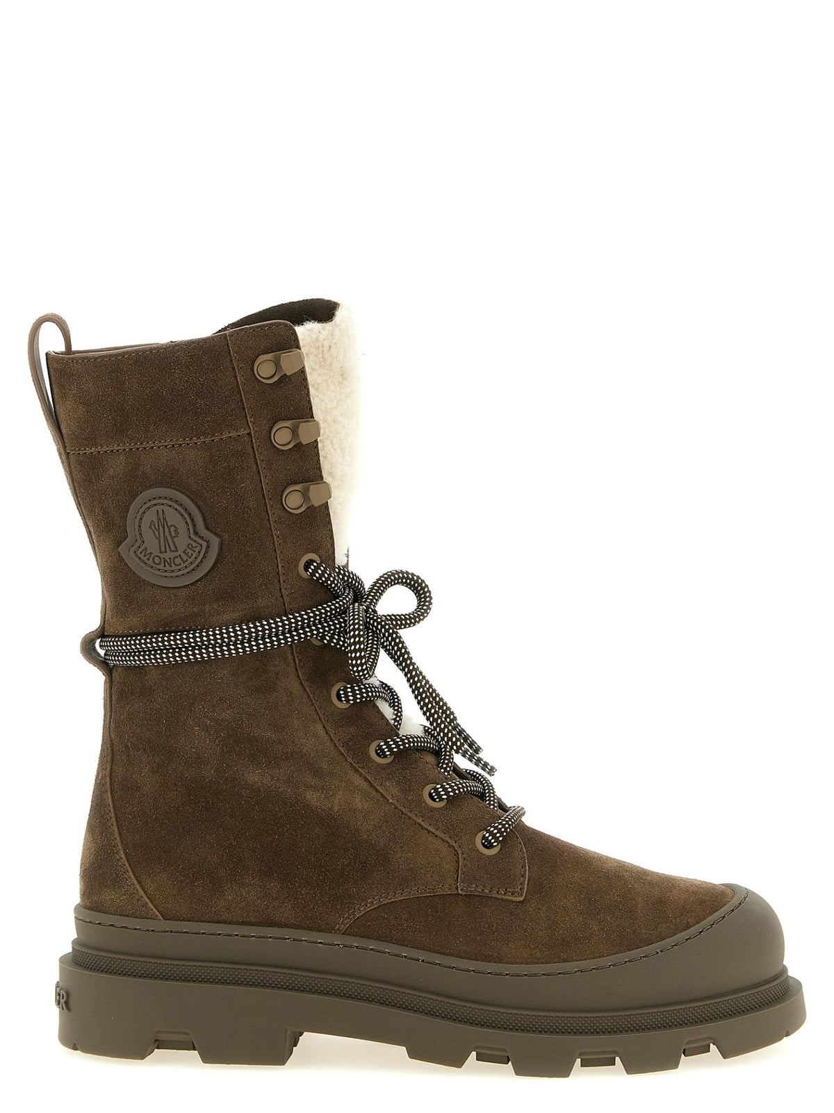 Moncler Black Leather Mid-Calf Boots