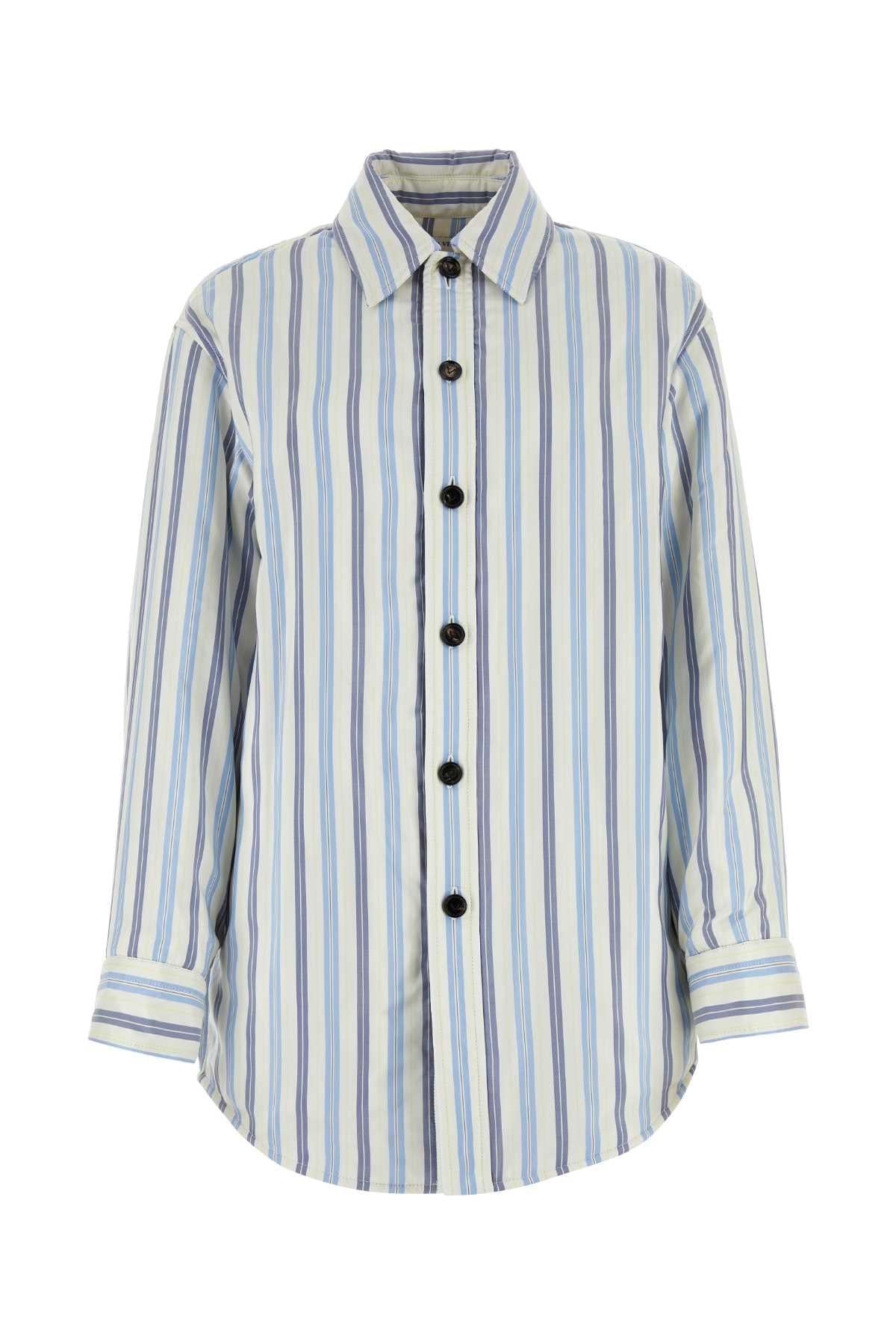 Bottega Veneta Blue Cotton Long Sleeve Shirt