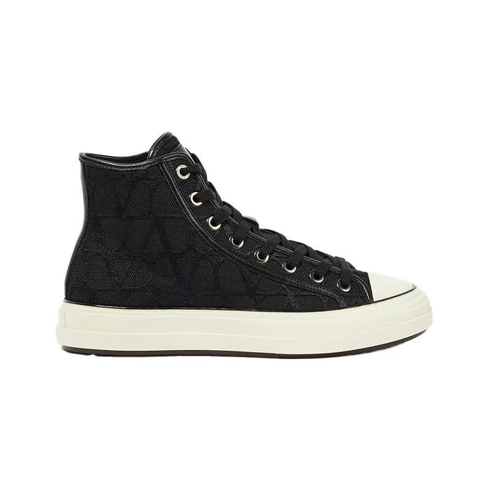 VALENTINO Toile Iconographe High-Top Sneakers Black