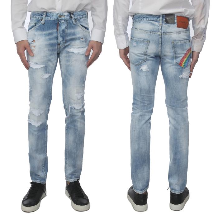 Dsquared2 Men’s Cool Guy Vintage Ice Wash Denim Jeans
