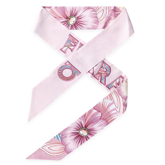 Ferragamo Women’s Brezza Print Silk Scarf Pink 321247 789964