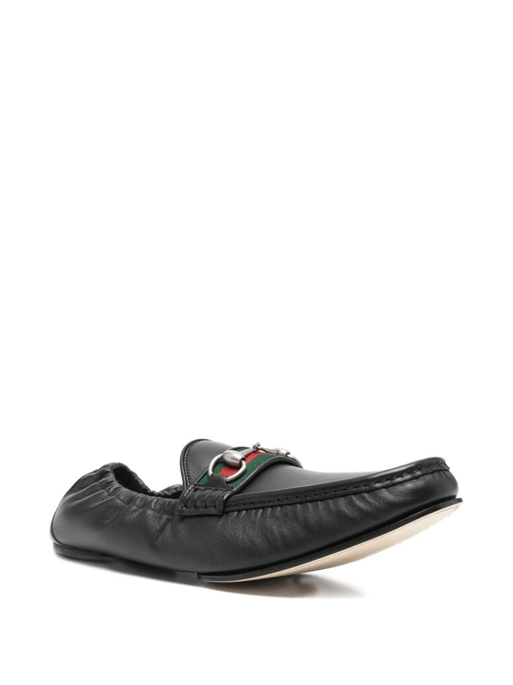 GUCCI Black Leather Loafers for Men