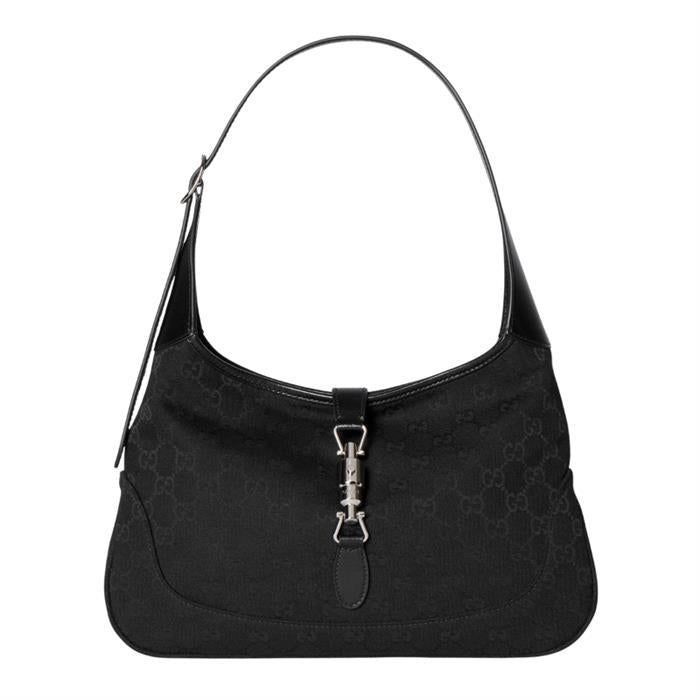 GUCCI Jackie 1961 Medium Leather Shoulder Bag Black