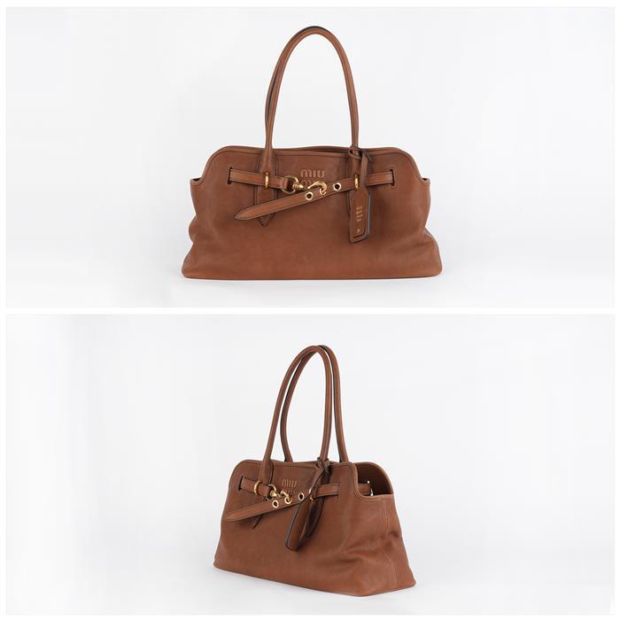 Miu Miu Avantgarde Nappa Large Tote Bag 5BG310 2BBL F0316