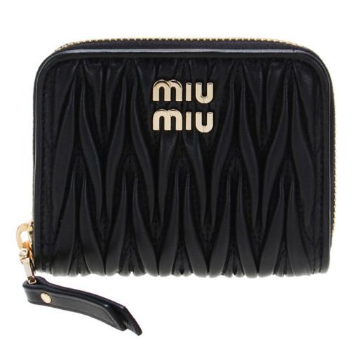 Miu Miu Matelassé Nappa Leather Coin Wallet Black 5MM268 AFPP F0002