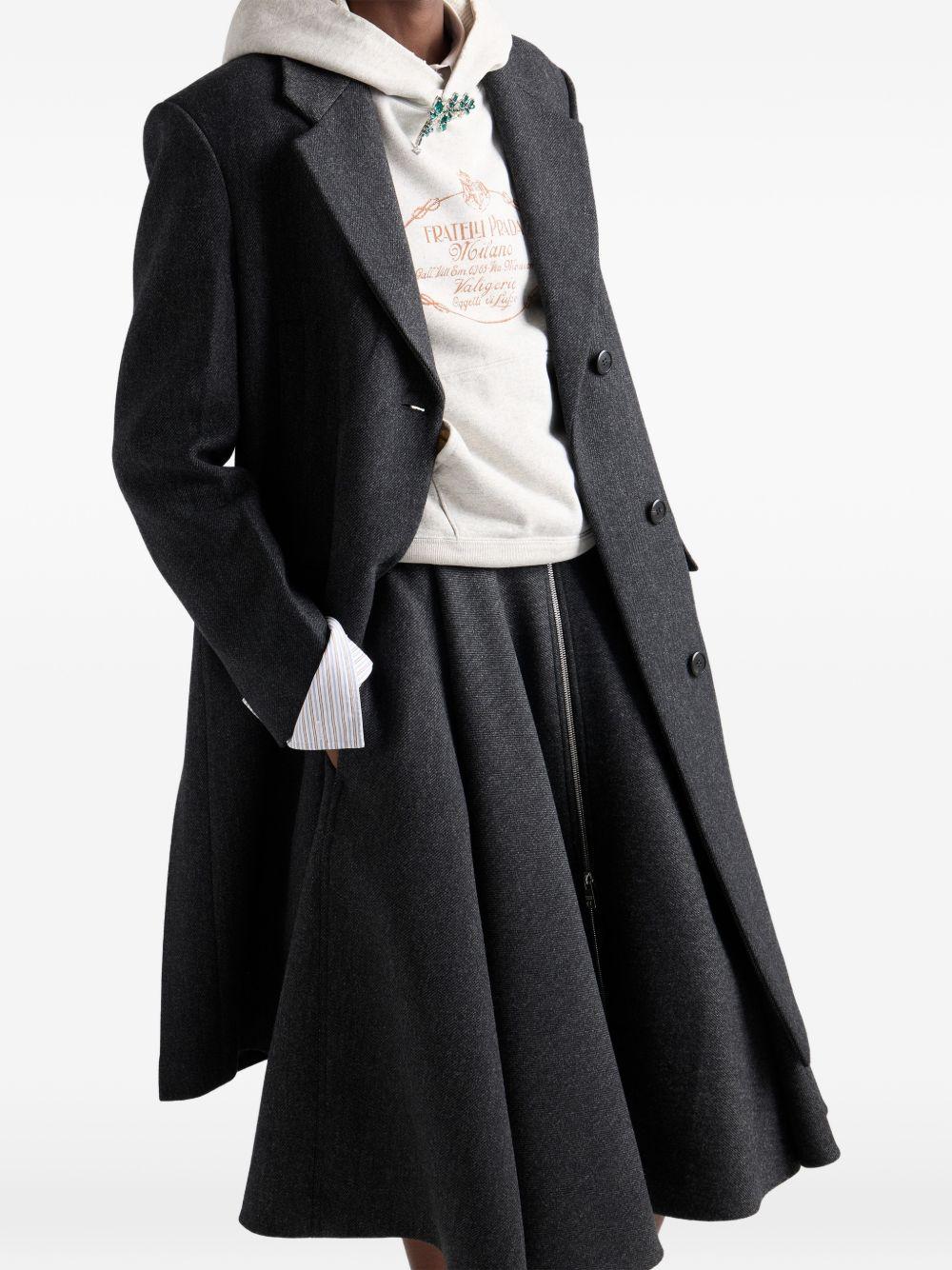 PRADA Black Cotton Logo Hoodie for Women
