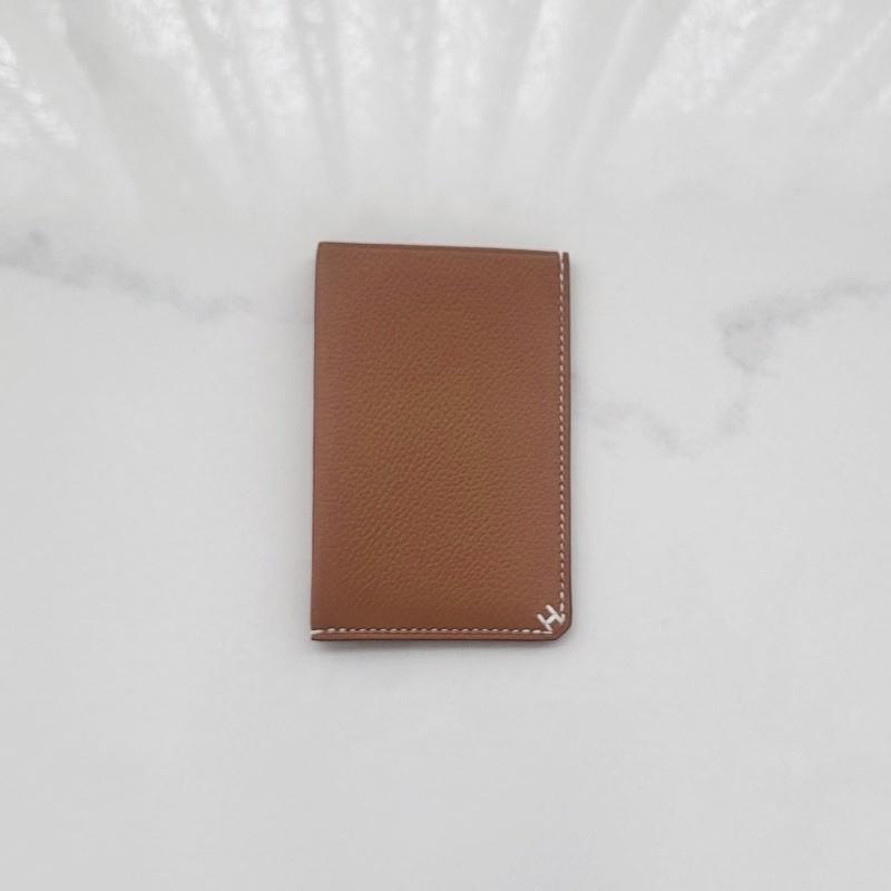 HERMES H Sellier Card Holder Wallet Gold H084859CA37