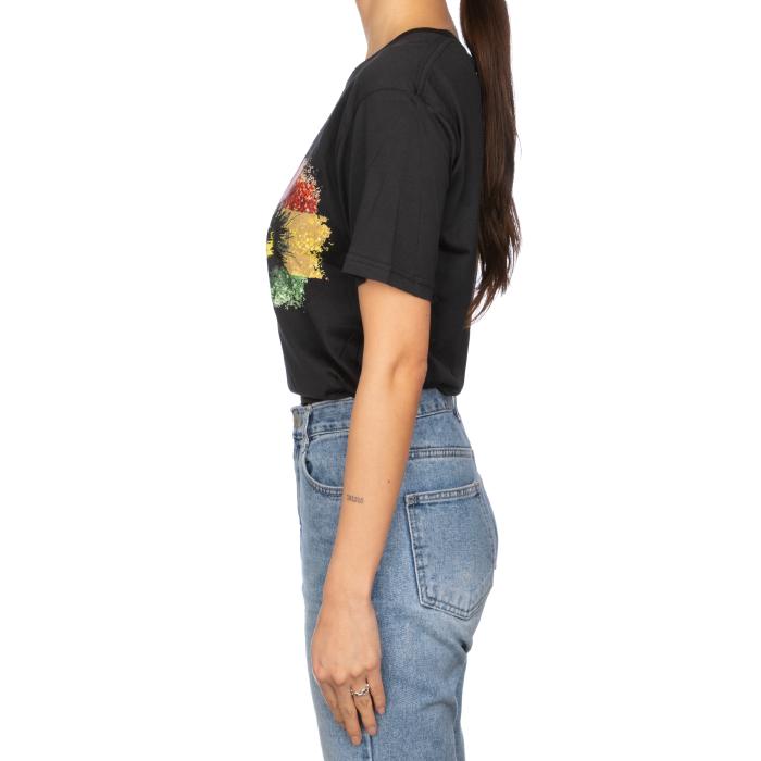 Balmain Monster Eye Print Short Sleeve T-Shirt Women Black