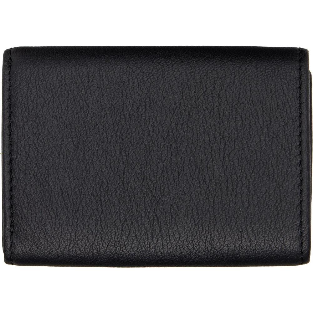 Vivienne Westwood Logo Tri-Fold Wallet Black Leather Women’s