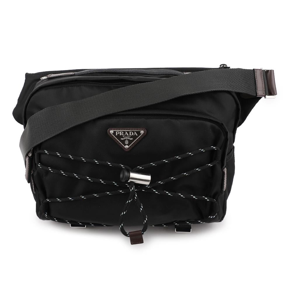PRADA Speedlock Re-Nylon and Leather Crossbody Bag