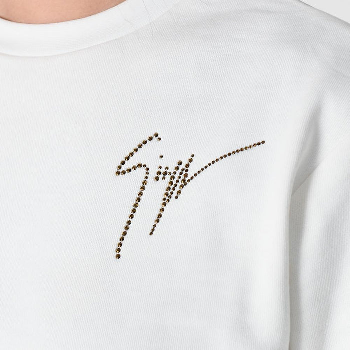 Giuseppe Zanotti Embellished White Sweatshirt for Women