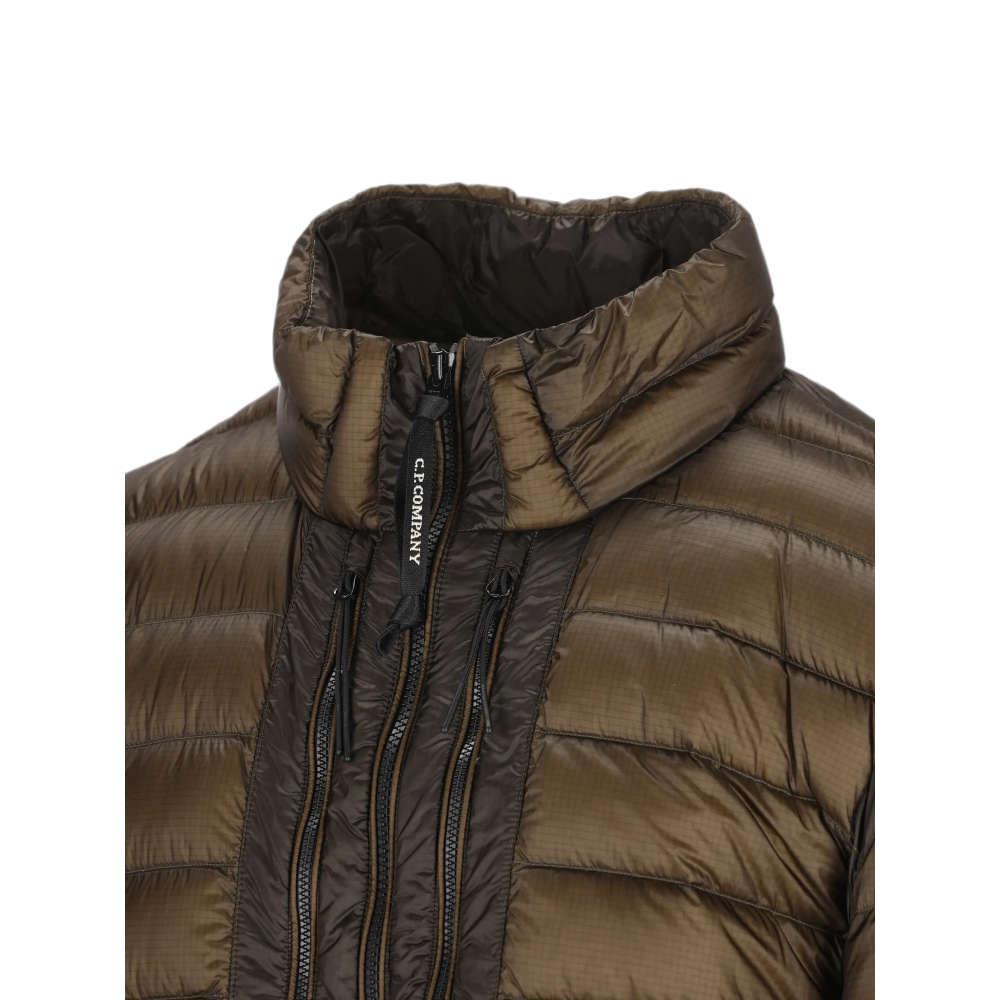 CP Company Green DD Shell Lens Badge Puffer Jacket for Men