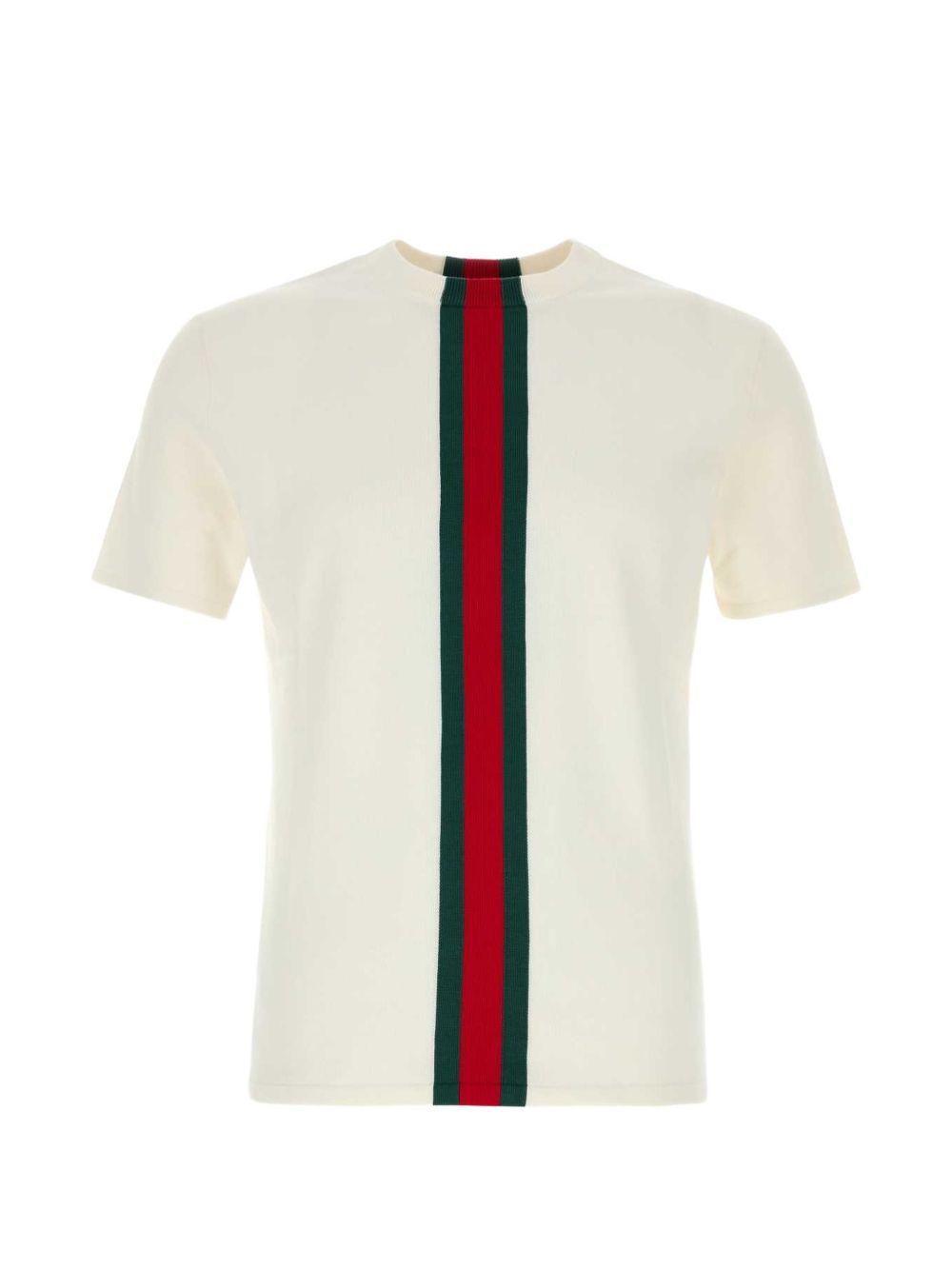 GUCCI Knit T-Shirt Men’s Navy Cotton Crewneck Top